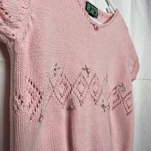 VINTAGE Children's Place Short Sleeve Knit Sweater Blouse Girls Size 6X/7